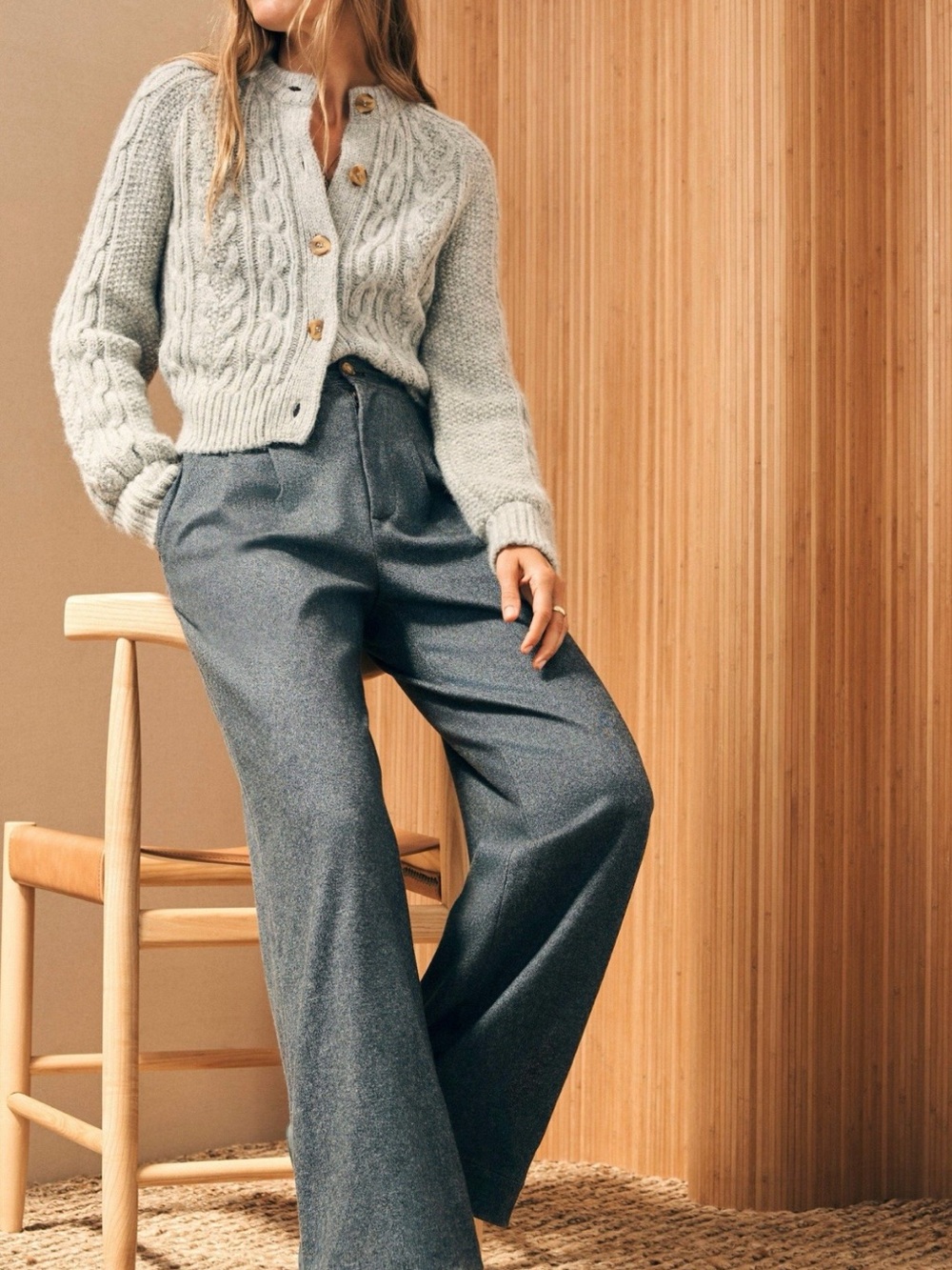 Faherty Dream Flannel Trousers - Gray